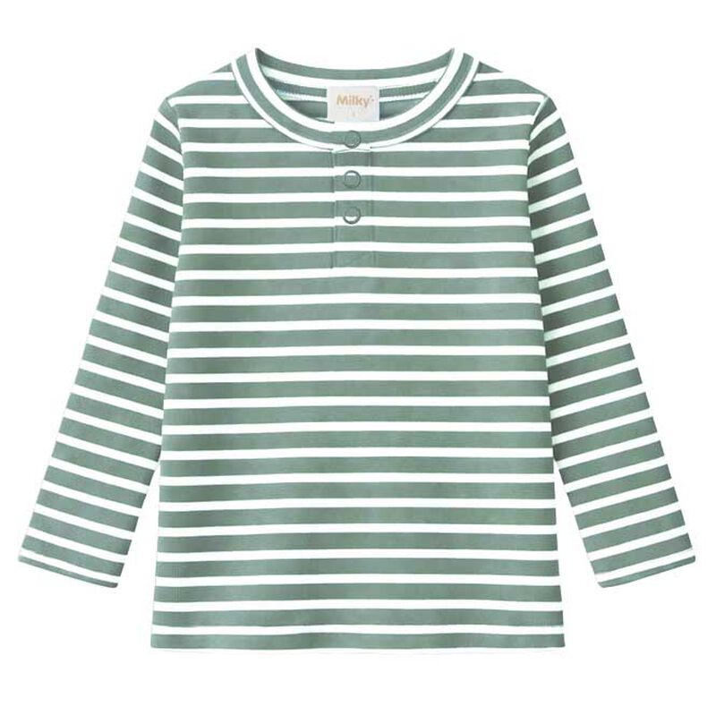 Milky Fern Stripe Henley image number 0